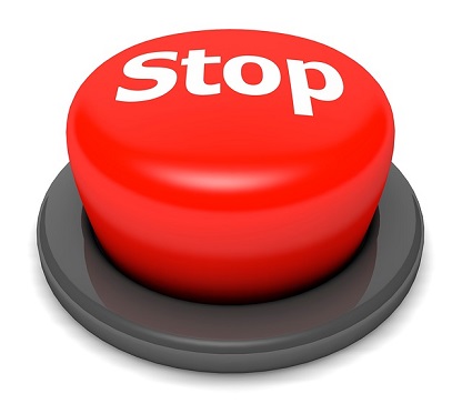 roter Stop Button