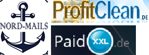 Logos von Nord-Mails, PaidXXL, Profitclean