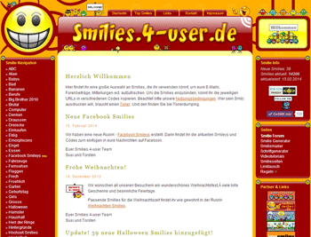 Screenshot des Smily-Portals Smilies.4-User.de