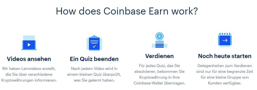 Auf Coinbase.com/earn kann man verdienen