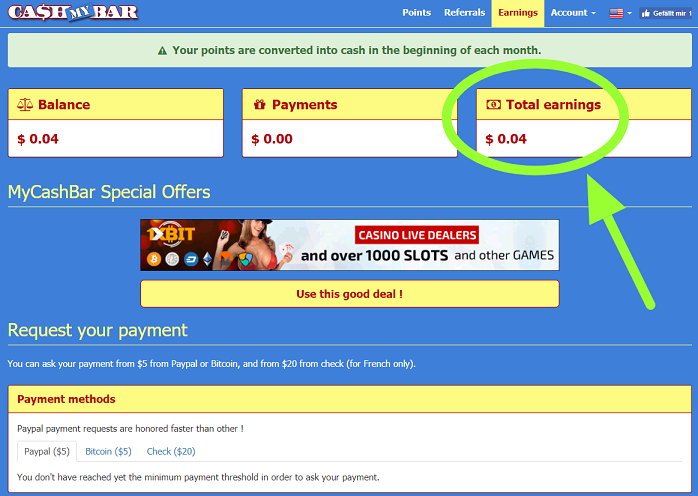 Online Geld verdienen mit MyCashBar