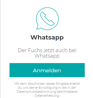 WhatsApp-Funktion bei Schnäppchenfuchs