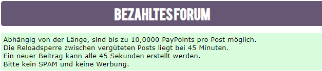 Bezahltes Forum auf Payrate.de
