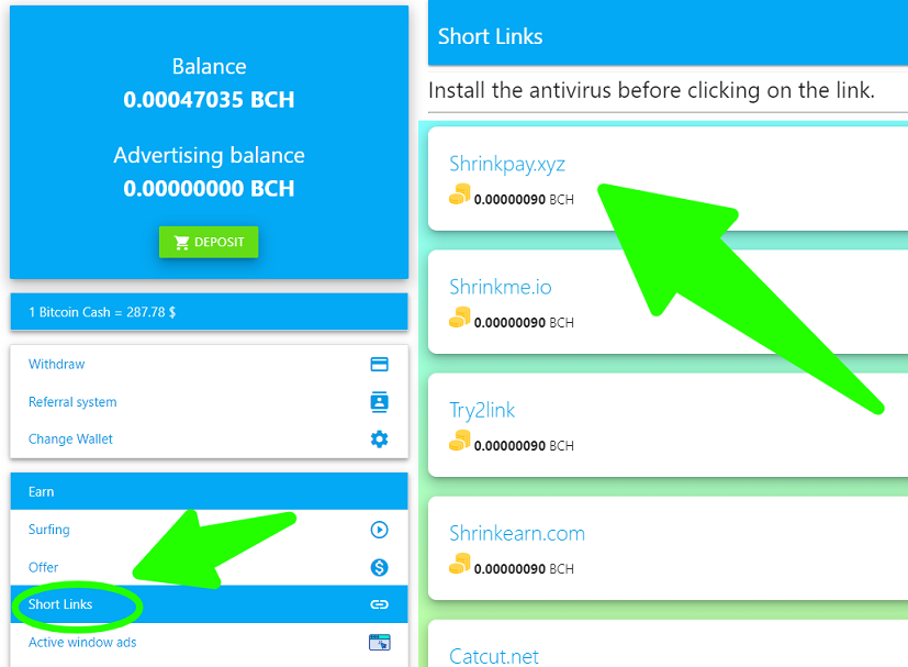 Shortlinks adbch